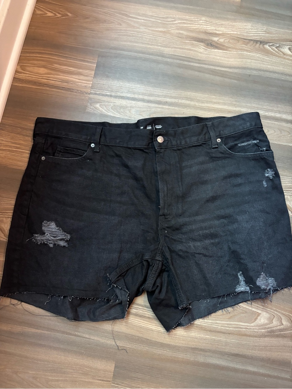 Old Navy Black Distressed Men's Jean Shorts